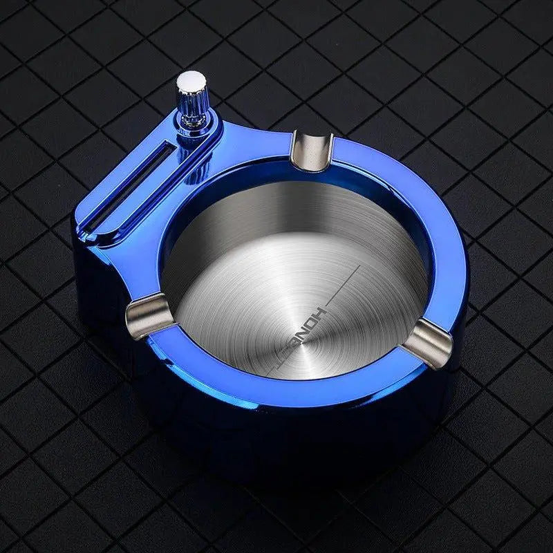 Cigarette Ashtray With Match Lighter-1